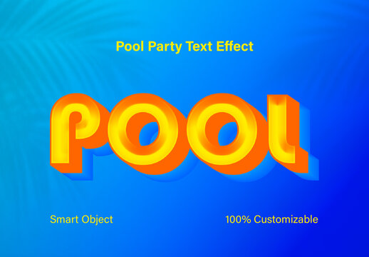Pool Party Text Effect