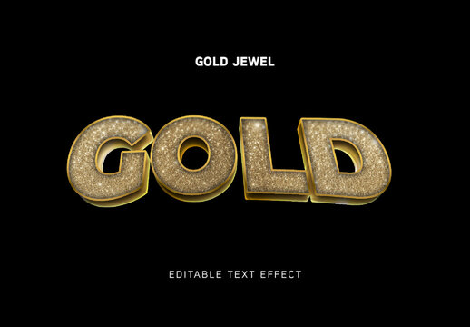 Gold Jewel Text Effect