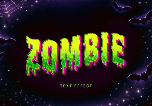 Zombie Dripping Text Effect
