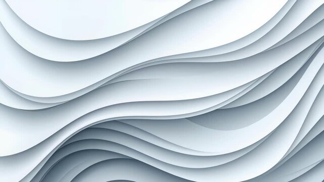Abstract Flow of Layers: A serene composition of layered, undulating forms in shades of white and light grey. A calming visual that is suitable for design and background use.