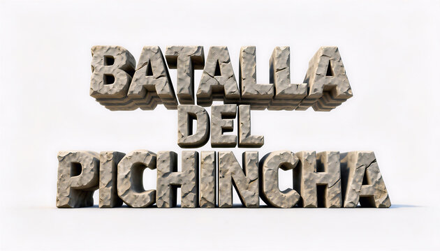 Batalla del Pichincha texto de piedra