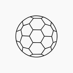 Naklejka premium A simple line art vector illustration of a classic soccer ball