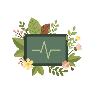Green ECG Heart Rate Monitor.