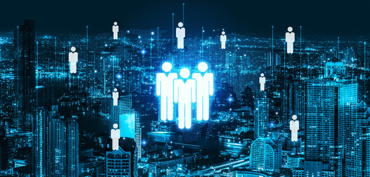 Global human network and workforce distribution highlight human, network, and global presence through digital connection and team coordination Vouch