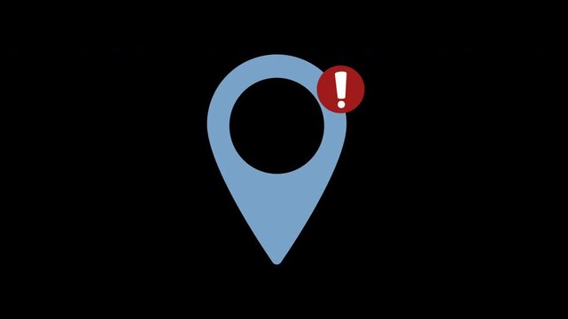 location animated icon alert map