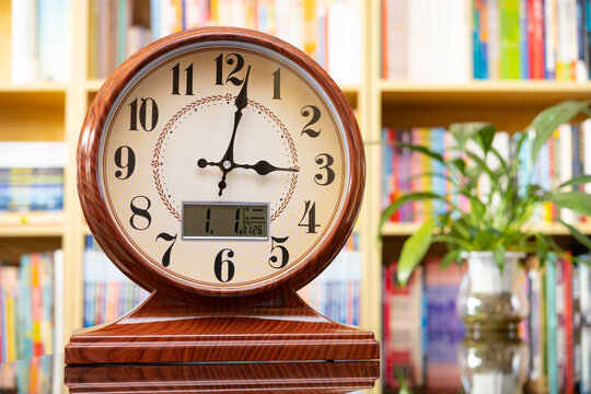 a big clock in a living room
