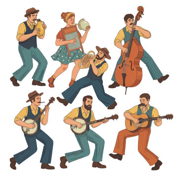 Vintage Jazz Band Playing Music