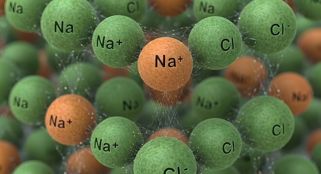 Ionic Crystal Lattice Structure of Sodium Chloride NaCl Atoms Explained