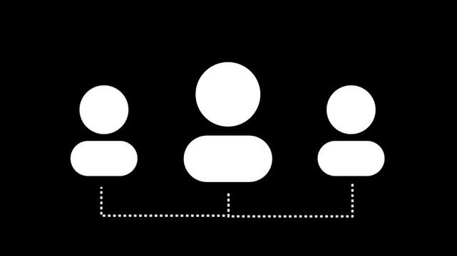 Animated Team Network Icon &ndash; Connected Users Group UI Animation