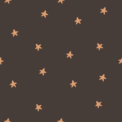 Obraz premium Seamless pattern with cartoon stars. Nursery wall art, baby textiles, printable paper, bedroom. 