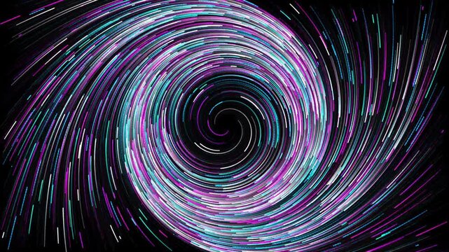 Premium 4K motion graphics featuring "Spiral Hipnotis" style light trails in "Cyber Neon" color palette.  Ideal for futuristic UI, tech overlays, and high-end video backgrounds.
