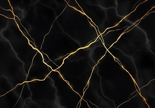 Dynamic Lightning Bolts Against Dark Night Sky.