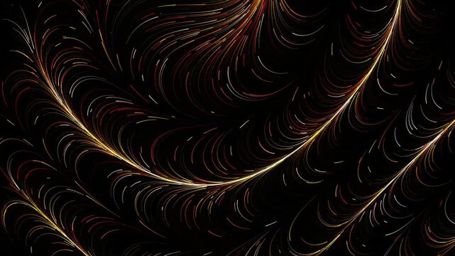Premium 4K  motion graphics featuring "Gelombang Organik" style light trails in "Lava Flare" color palette. Ideal for futuristic UI, tech overlays, and high-end video backgrounds. 
