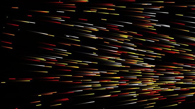 Premium 4K motion graphics featuring "Aliran Linear" style light trails in "Lava Flare" color palette.  Ideal for futuristic UI, tech overlays, and high-end video backgrounds. 