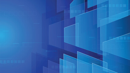 Abstract blue background poster with dynamic. technology network for business, corporate, banner. © Trivic