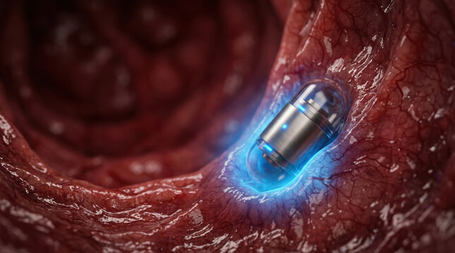Medical technology capsule in intestine treatment