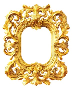 Golden ornate picture frame