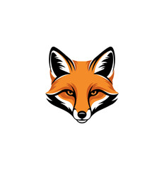 Fototapeta premium Fox head illustration against black background