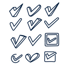 checkmark checklist hand drawn collection © devitaayu