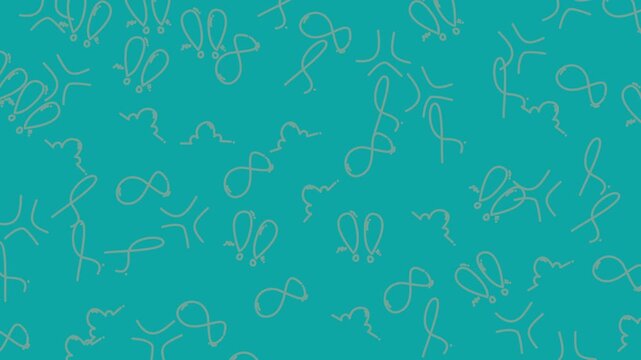 Teal background with white infinity and squiggle symbols, ideal for branding, design, presentations, social media, and digital content.