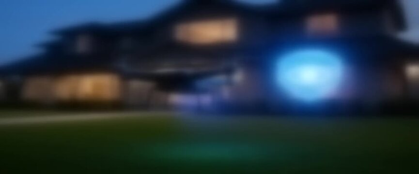 Night House Light Blur Scene