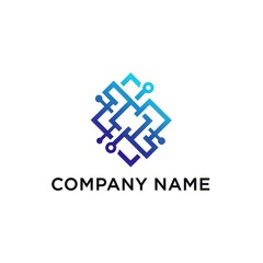Obraz premium Abstract technology circuit logo digital company branding design