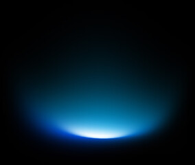 Abstract soft blue light nebula glow with ethereal atmospheric energy on black background © titileedzs