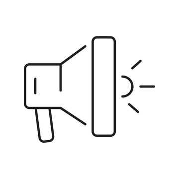 Announcement Icon.Marketing Megaphone Icon.Public Announcement Icon.Social Media Promotion Icon..eps