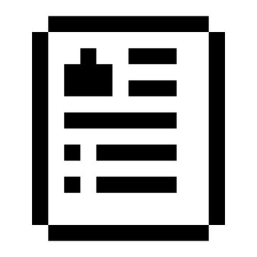 Black and White File Form Icon