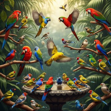 birds parrot canary