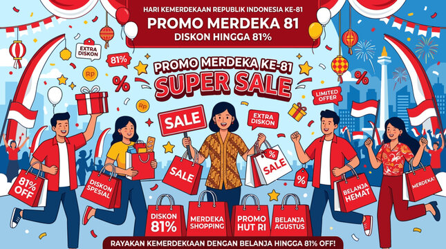 Celebrate Indonesia's 81st Independence Day with a Spectacular Super Sale Offering Huge Discounts!