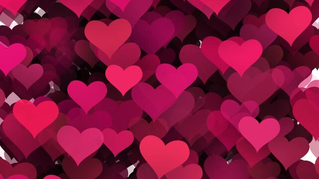 red heart background motion. lovely motion