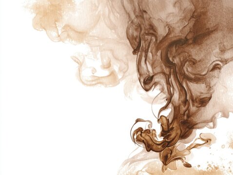 Elegant espresso themed watercolor wash with warm highlights