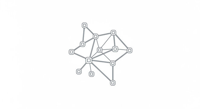 Connected nodes network diagram