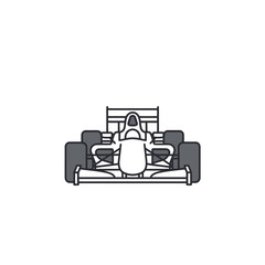 Fototapeta premium Formula One Racing Car Front View Line Art.