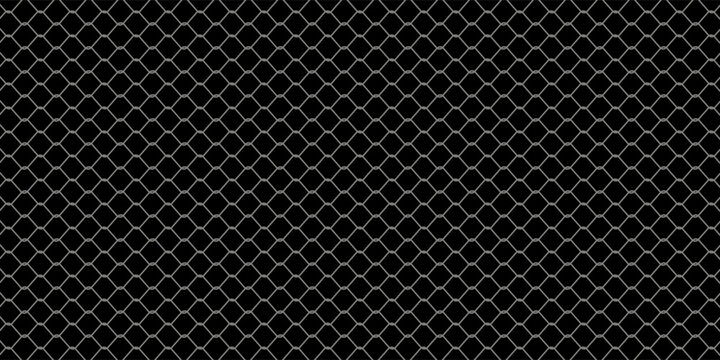 Holes in wire mesh of steel fence vector illustration. 3d realistic torn metal chains of net cage or construction barrier, broken boundary iron wires and chainlink of prison or metallic safety border.