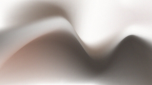 Abstract Grainy Gradient Background with Soft Off-White and Shadowed Fluid Waves