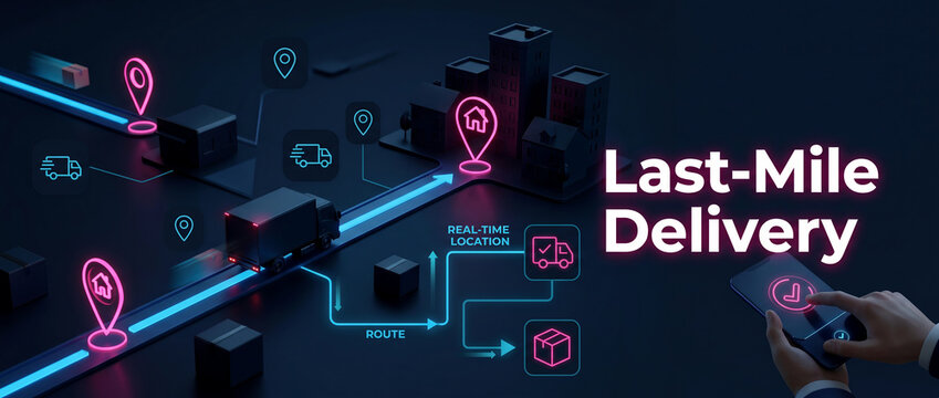 Last-mile delivery route optimization with digital tracking and urban logistics