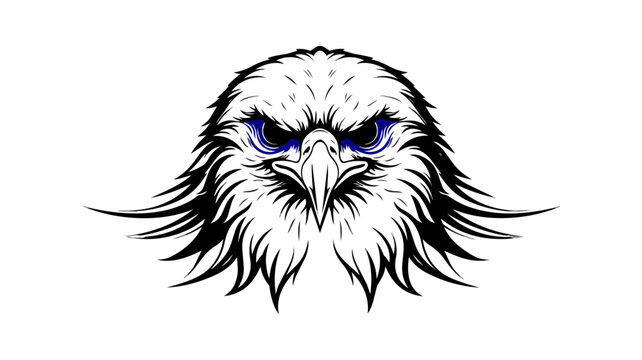 Eagle head illustration bold design graphic for commercial use