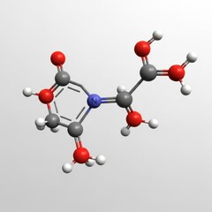 Obraz premium Molecular Structure Visualization of Chemical Compound on White Background.