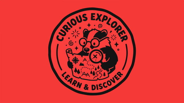 Curious explorer rabbit with magnifying glass.