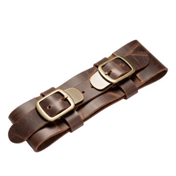 Vintage leather strap with buckles