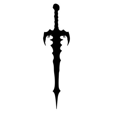 Silhouette of a Gothic Fantasy Sword.