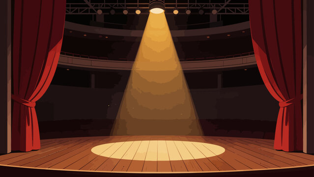 Theater stage with spotlight