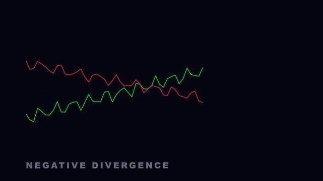 Negative Divergence Text Graphic on Dark Background