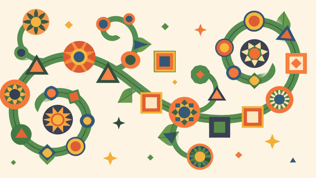 Colorful geometric pattern design