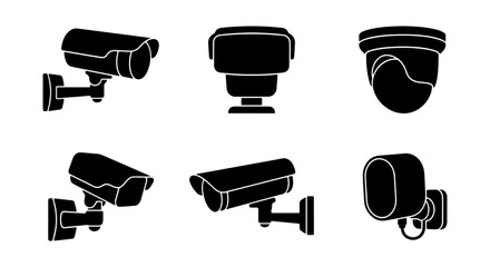Professional Security Camera and CCTV Surveillance Icon Set © Shakila