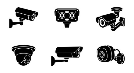 Professional Security Camera and CCTV Surveillance Icon Collection © Shakila