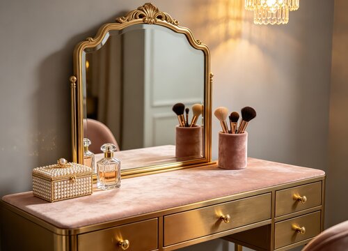 Light luxury bedroom dressing table