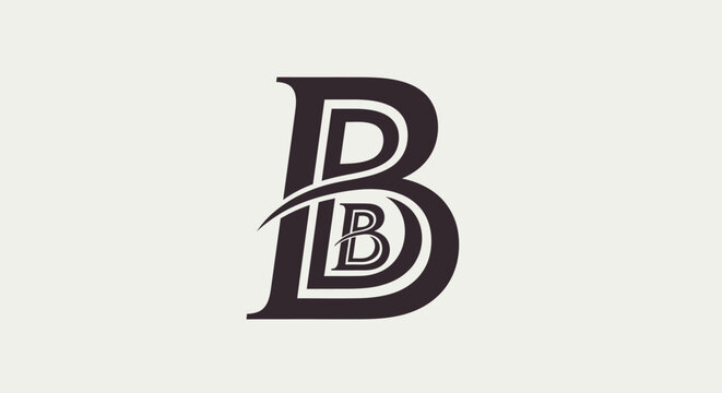Classic monogram logo featuring serif letter B with nested letters